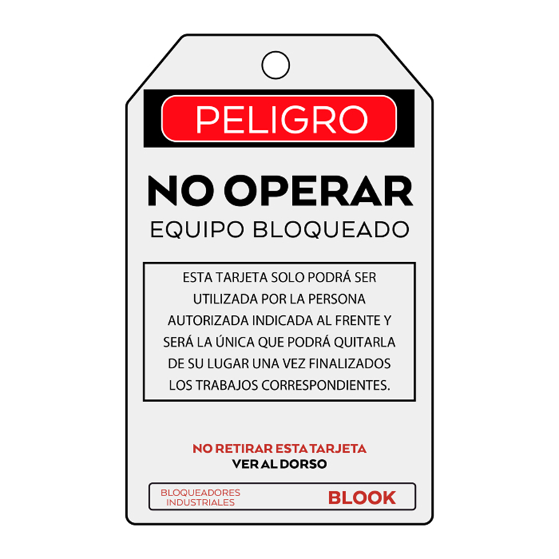 Tarjeta Blook 8 X 11 No Operar Equipo Bloqueado
