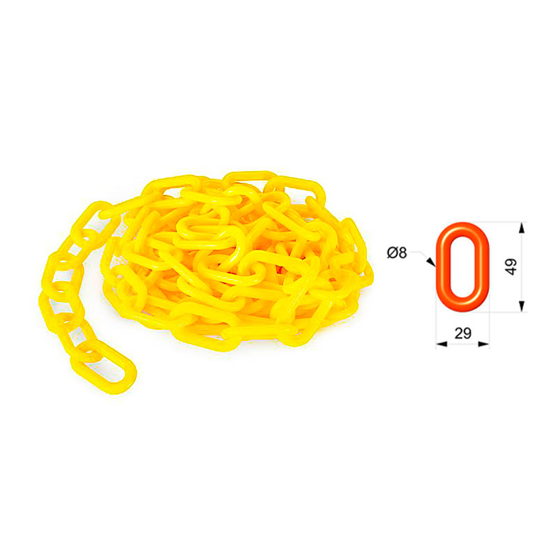 Cadena Plastica Many Plast Amarilla De 8Mm Por Metro