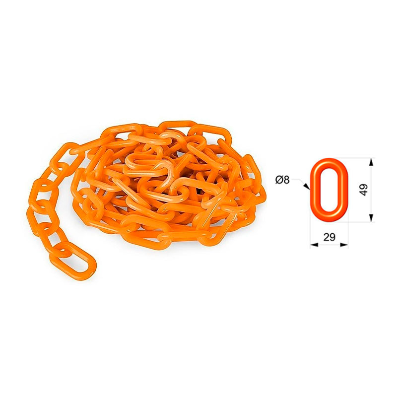 Cadena Plastica Many Plast Naranja De 8Mm Por Metro