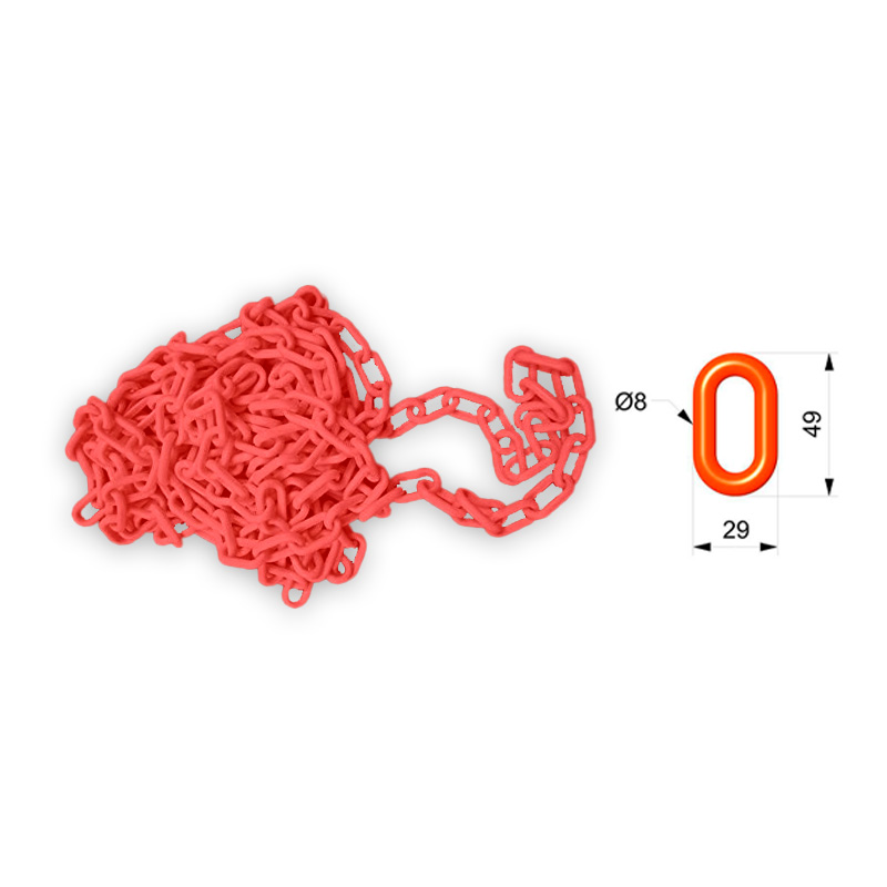 Cadena Plastica Many Plast Roja De 8Mm Por Metro