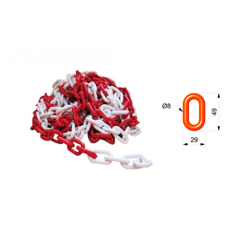 Cadena Plastica Many Plast Roja Y Blanca De 8Mm Por Metro