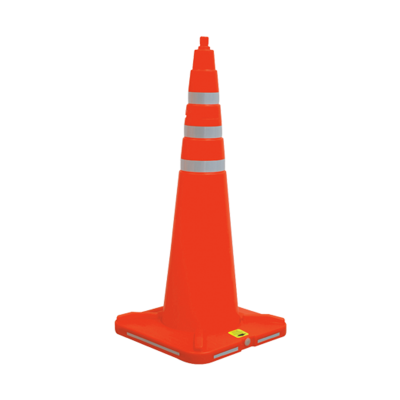 Cono Vial Dima Vial De 65 Cm Con Reflectivos Y Base De Arena