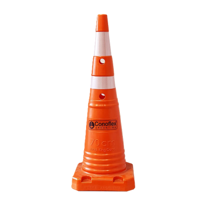 Cono Vial Conoflex King Cone De 70 Cm, 2.5 Kg Y 2 Reflectivos