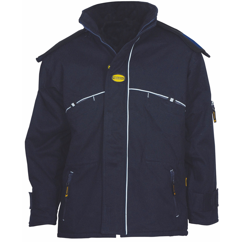 Campera Premium Petrolera Pegaso. Tela Gabardina, Color Azul
