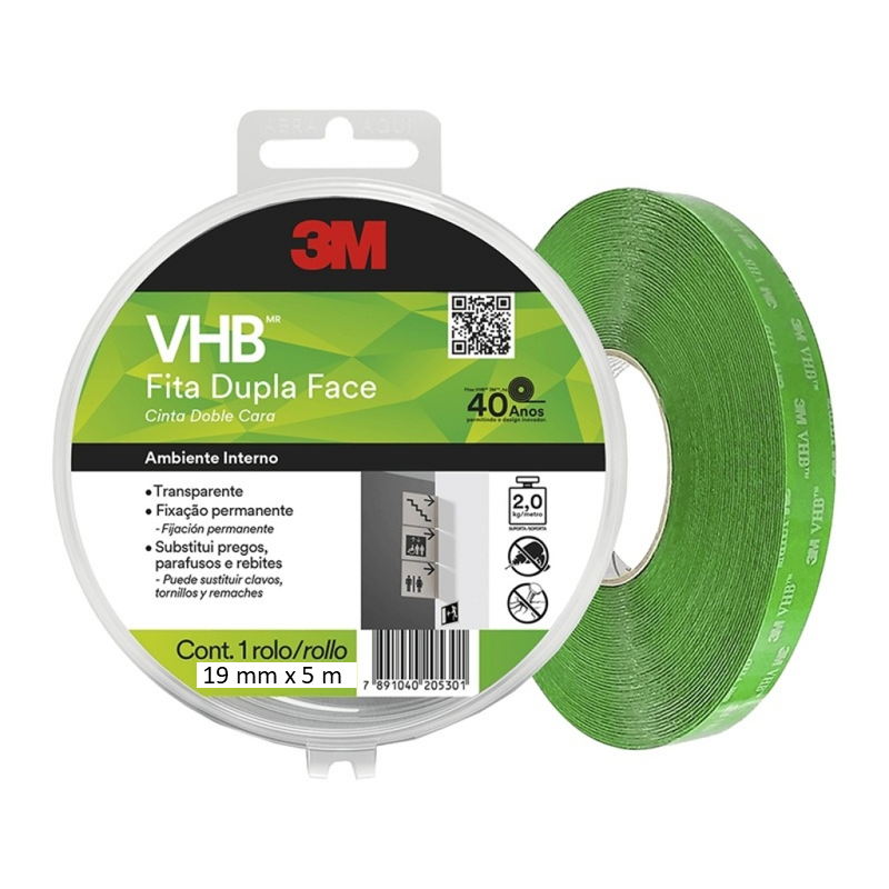 Cinta 3M Doble Faz Vhb Interior 4910, 19Mm X5 M