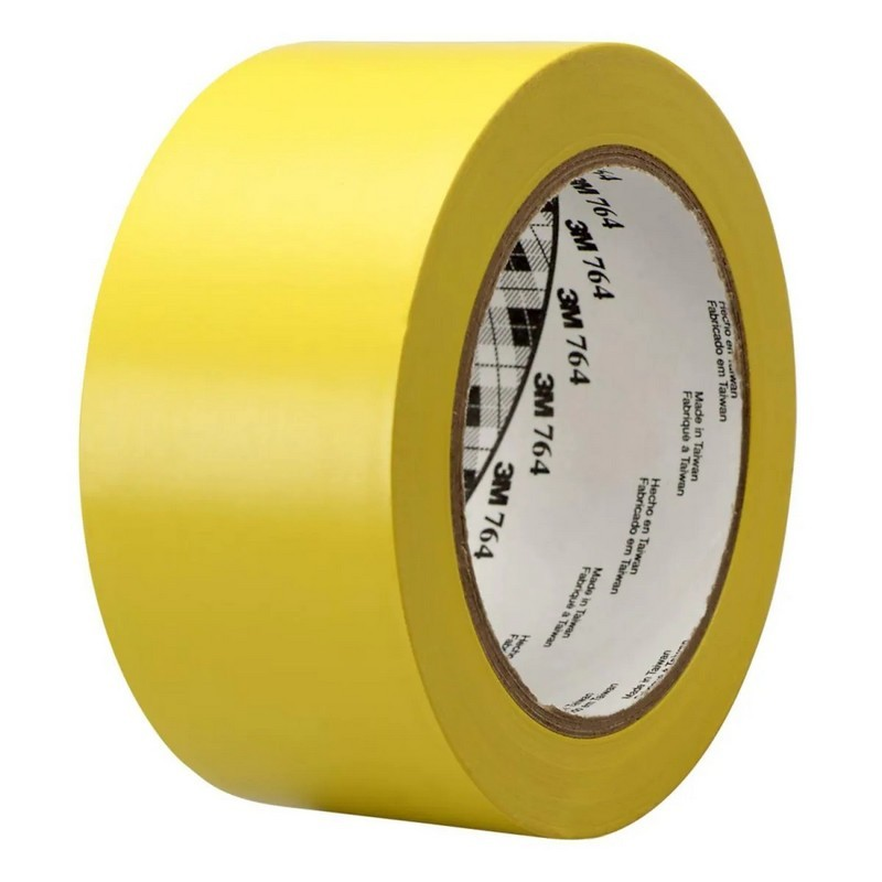 Rollo De Cinta Demarcatoria Amarilla 3M Vinil 471